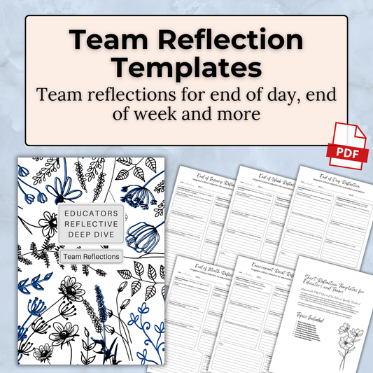 Team Reflection Mini Pack – Reflection Templates for Educators