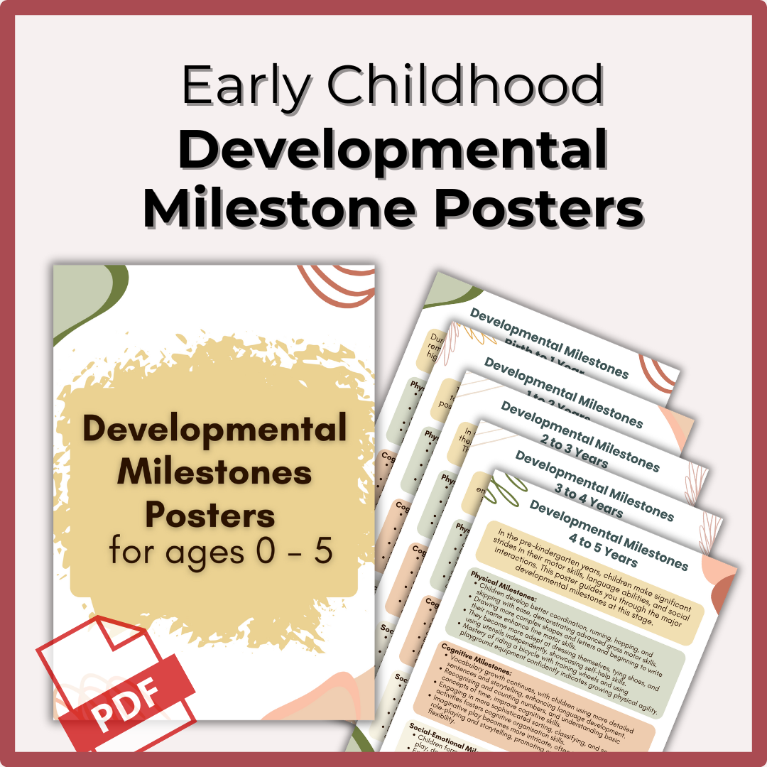 Early Childhood Developmental Milestones Poster Set 0 - 5