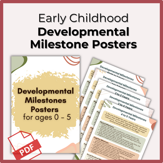 Early Childhood Developmental Milestones Poster Set 0 - 5