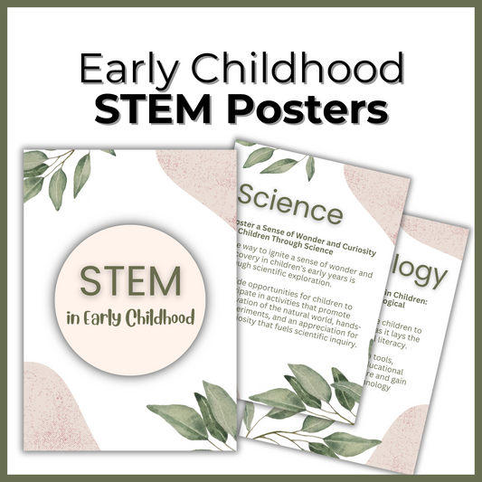STEM Education Early Childhood Poster Set