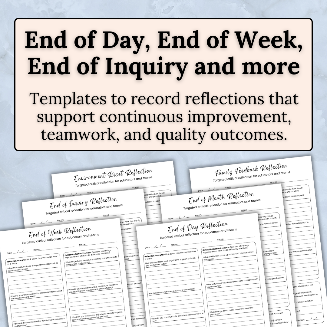 Team Reflection Mini Pack – Reflection Templates for Educators