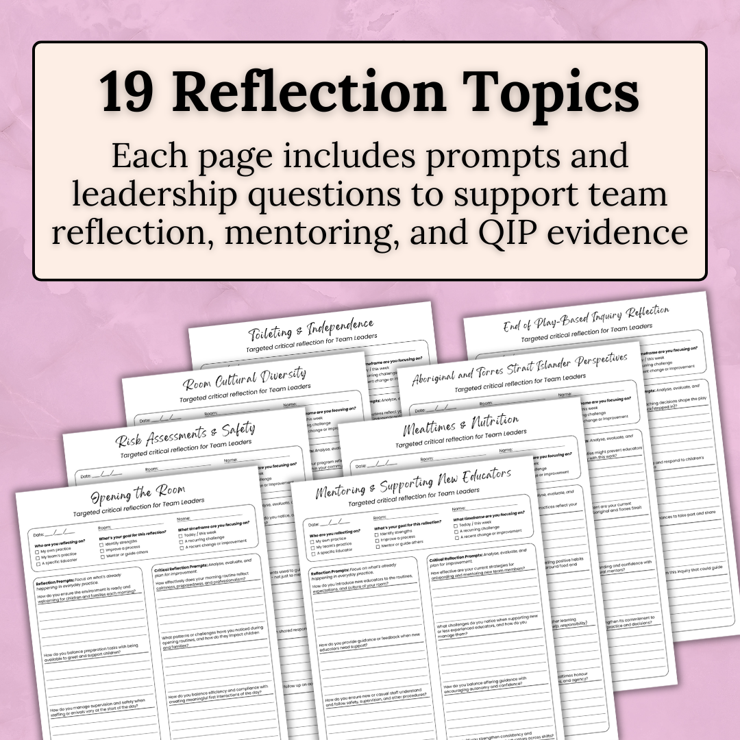 Room Leader Reflection Toolkit – Reflection Templates for Early Childhood Leaders