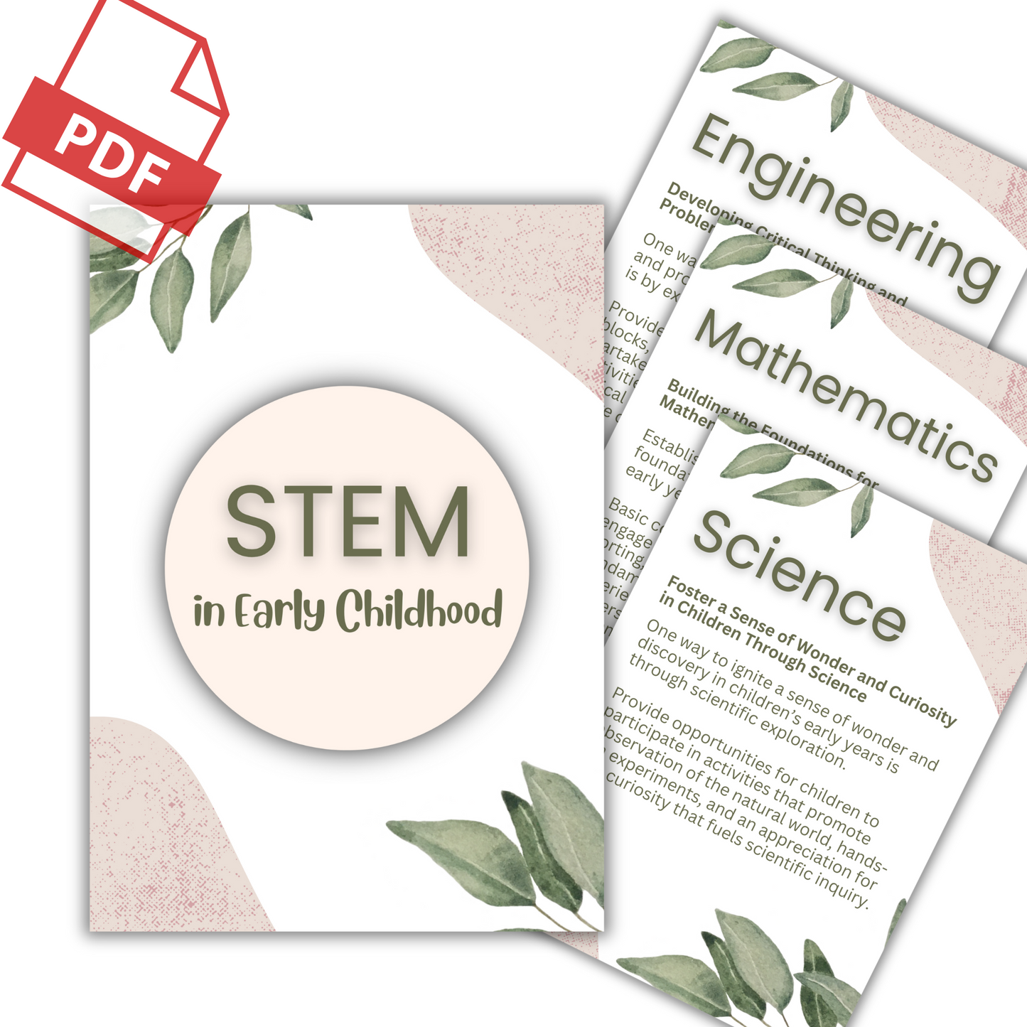 STEM Education Early Childhood Poster Set