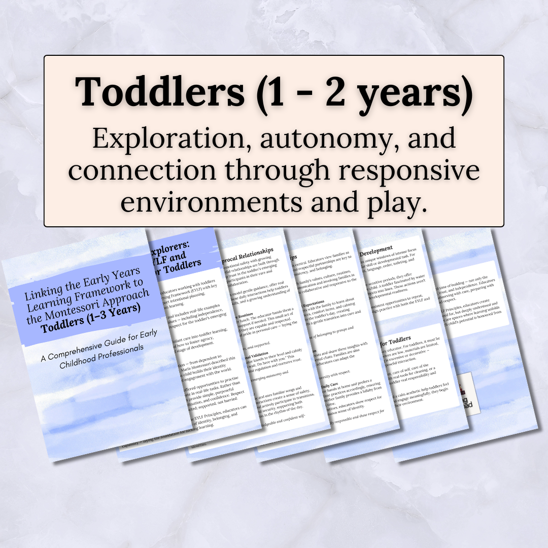 Montessori + EYLF Guide Set – Printable PDF Bundle for Infants, Toddlers & Preschoolers