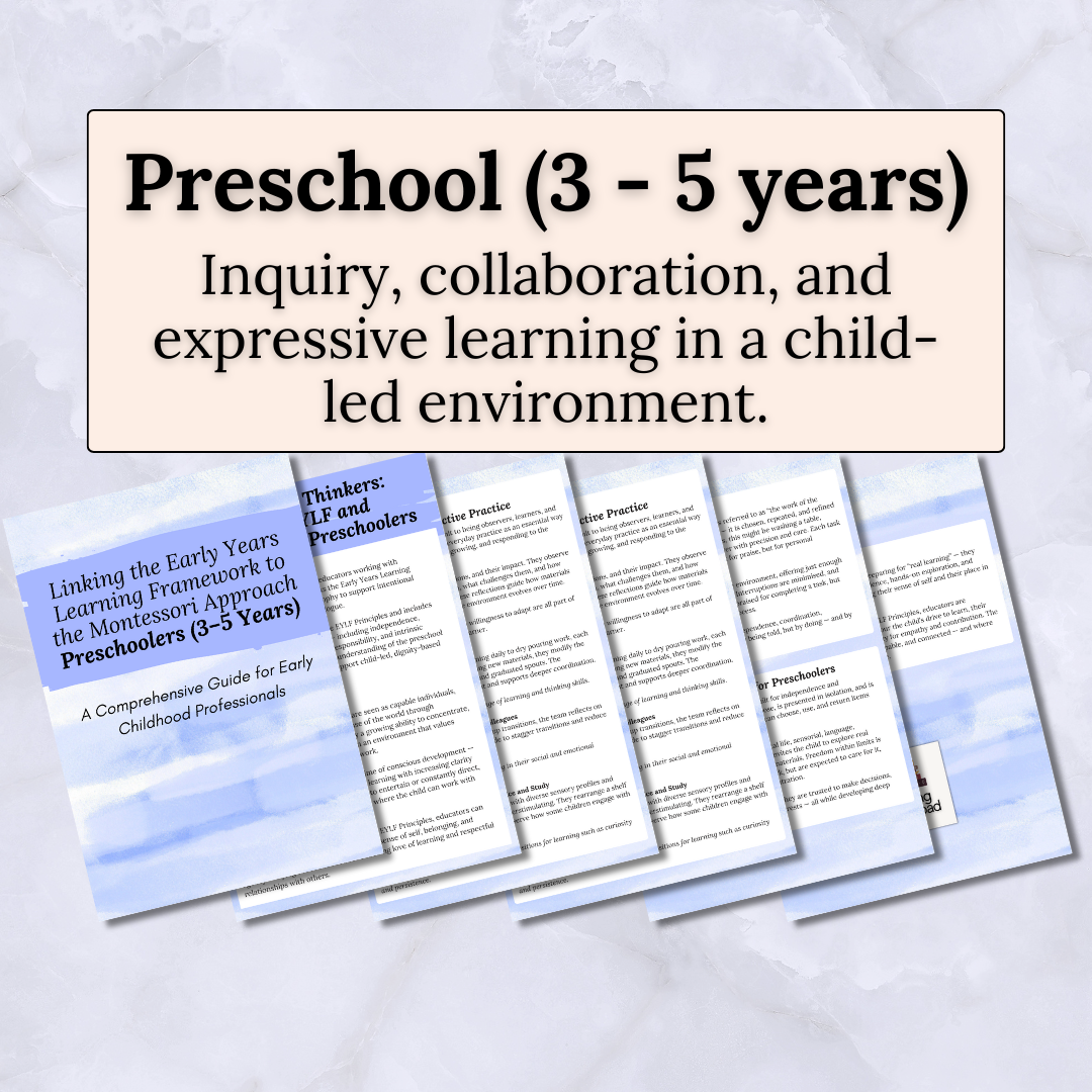 Montessori + EYLF Guide Set – Printable PDF Bundle for Infants, Toddlers & Preschoolers