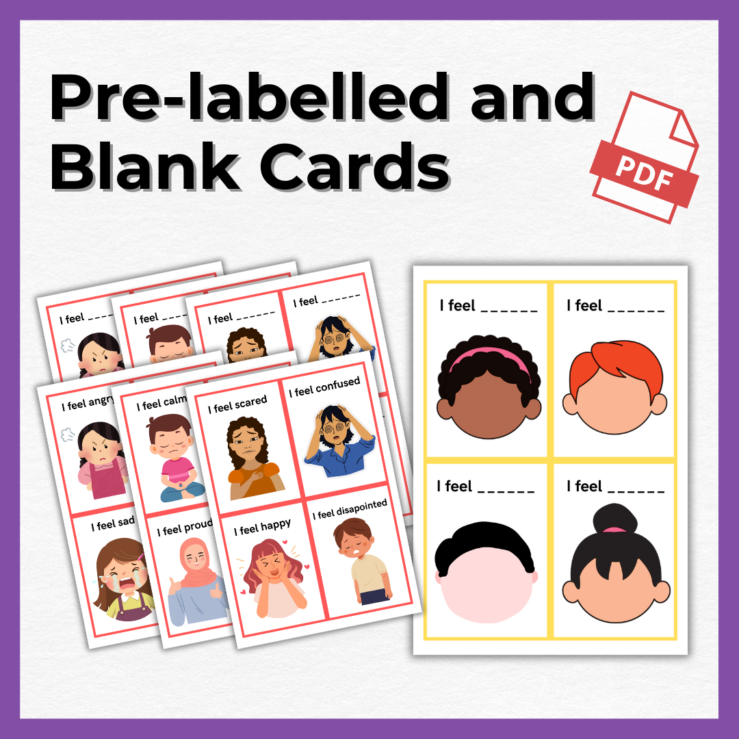 Emotions and Feelings Flashcards Bundle for Early Childhood Educators and Parents