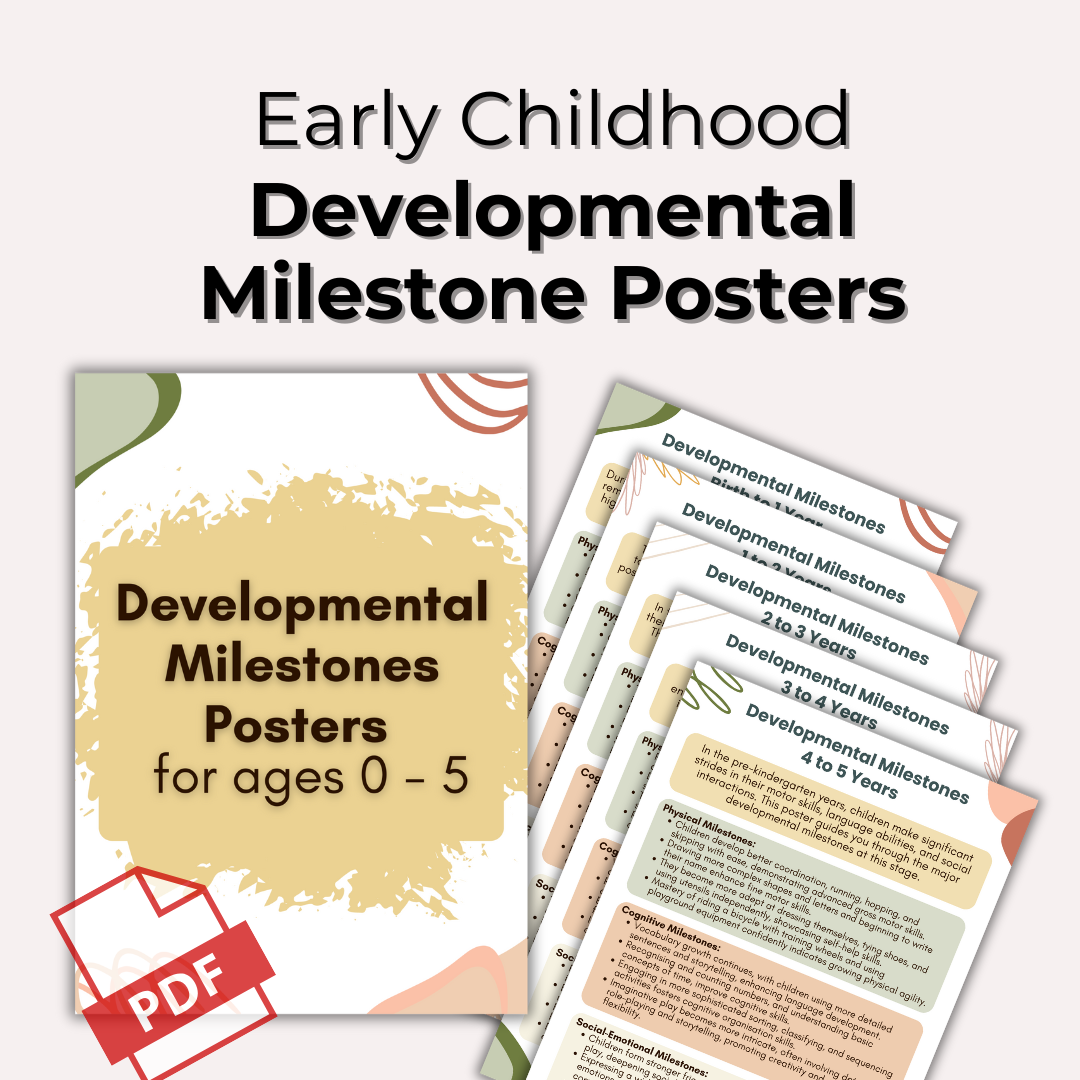 BUNDLE - Developmental Milestones, Language Milestones, Schemas, Play Based Learning