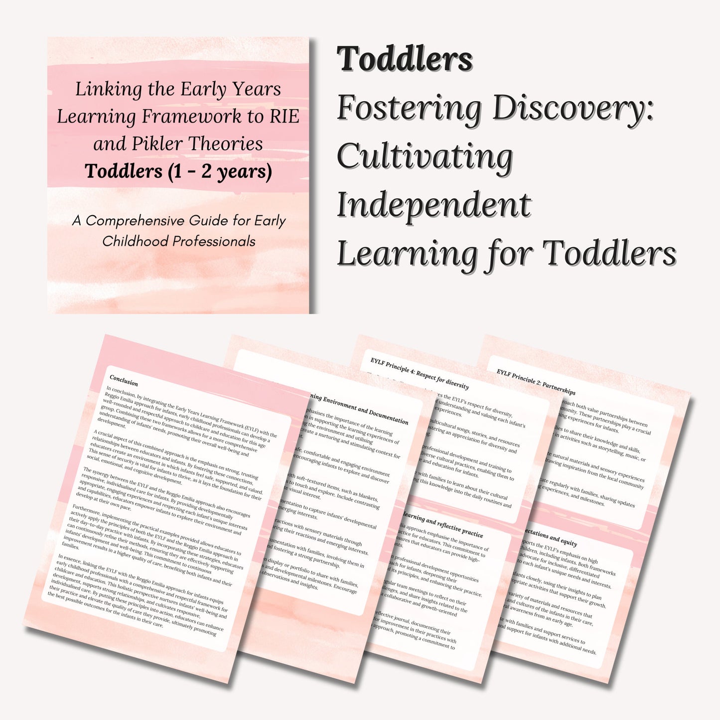 The Ultimate EYLF - RIE - Pikler Connection Guides for Infants, Toddlers, and Preschoolers