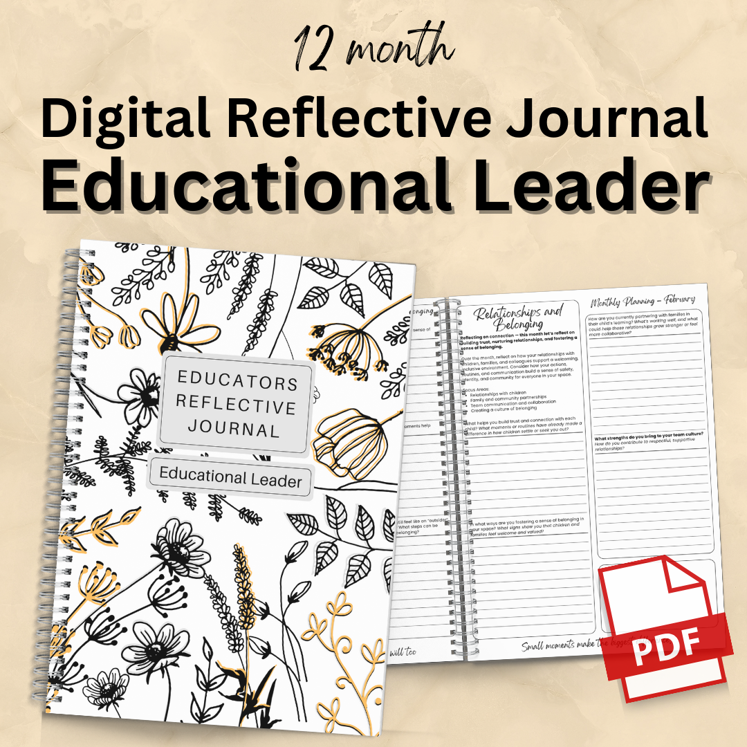 Educational Leader: 12-Month Reflective Journal (Digital PDF)