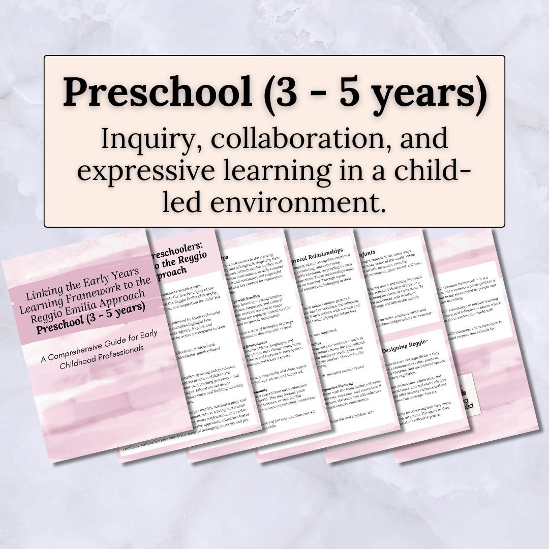 Reggio Emilia + EYLF Printable Guide Set (Infants, Toddlers & Preschoolers)