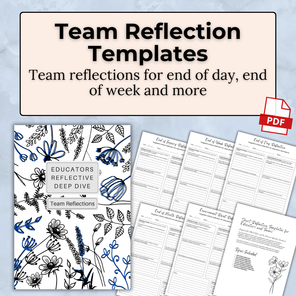 Team Reflection Mini Pack – Reflection Templates for Early Childhood E ...