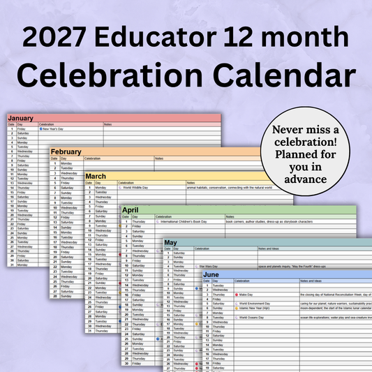 2027 Celebrations Calendar for Australian Early Childhood Educators