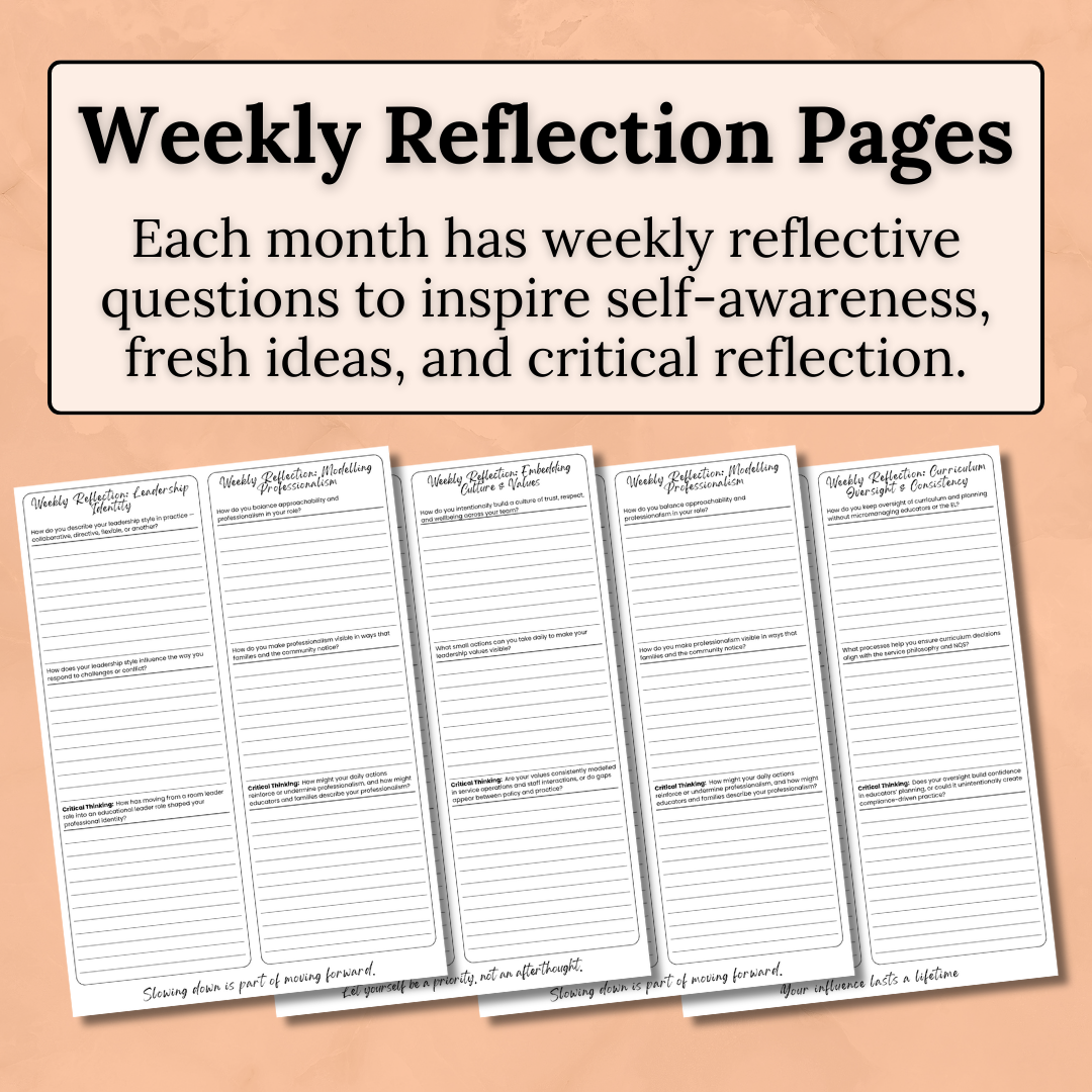 Centre Director: 12-Month Reflective Journal (Digital PDF)