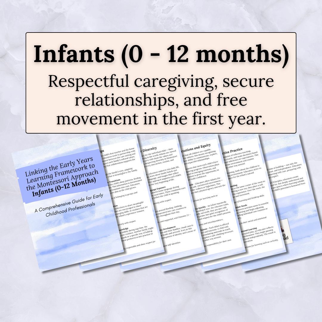 Montessori + EYLF Guide Set – Printable PDF Bundle for Infants, Toddlers & Preschoolers