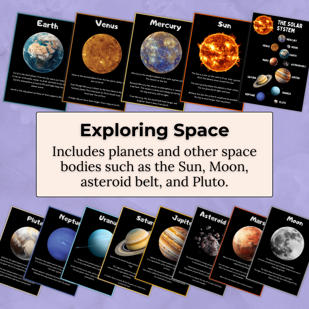 Space & Planets Poster Set – Exploring the Solar System