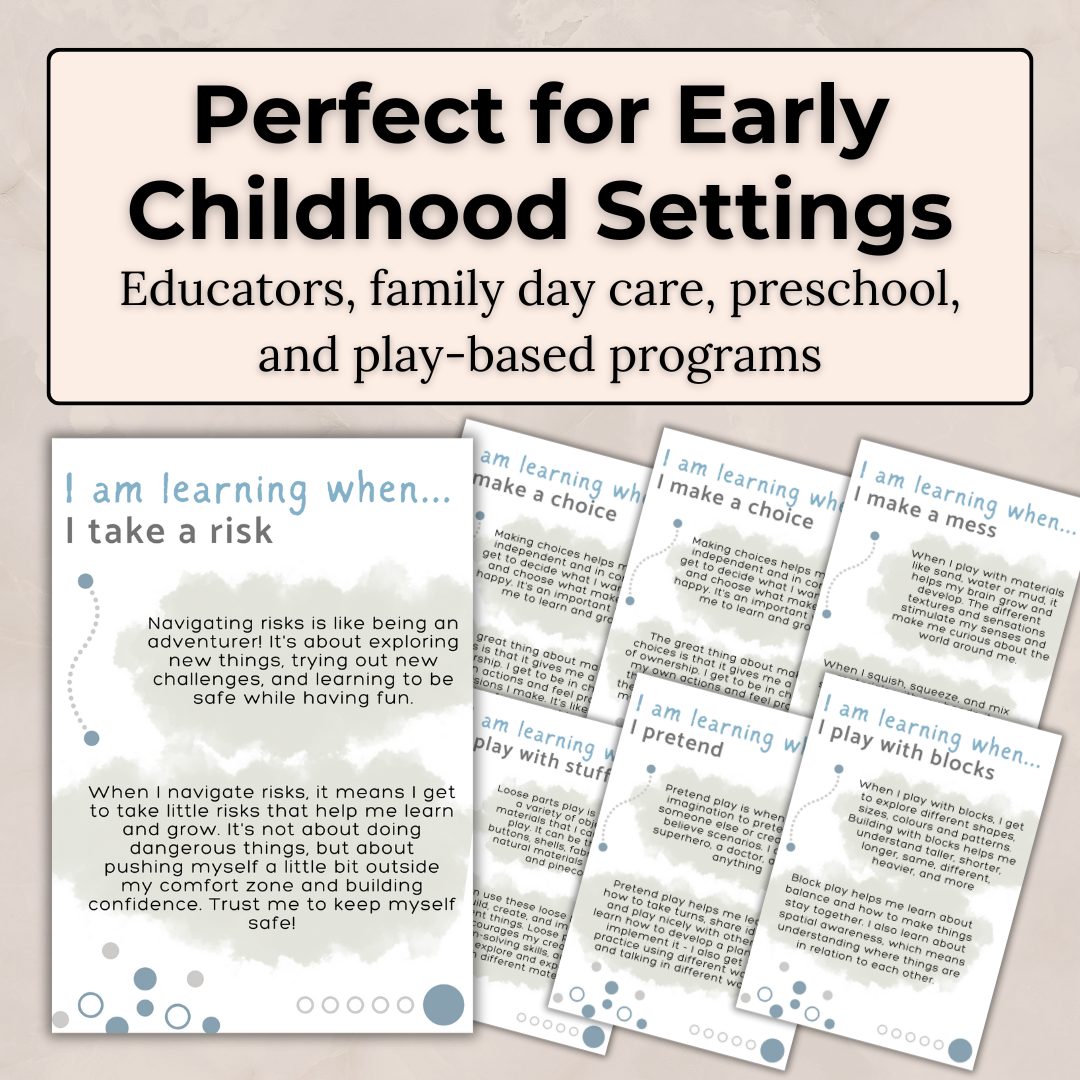 Play-Based Learning Poster Set – Explanations of Learning Through Play | Printable PDF