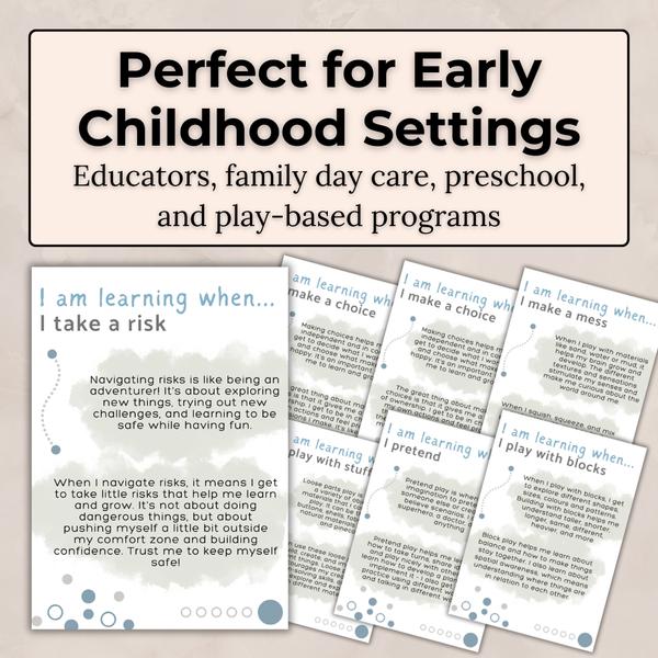 Play-Based Learning Poster Set – Explanations of Learning Through Play ...