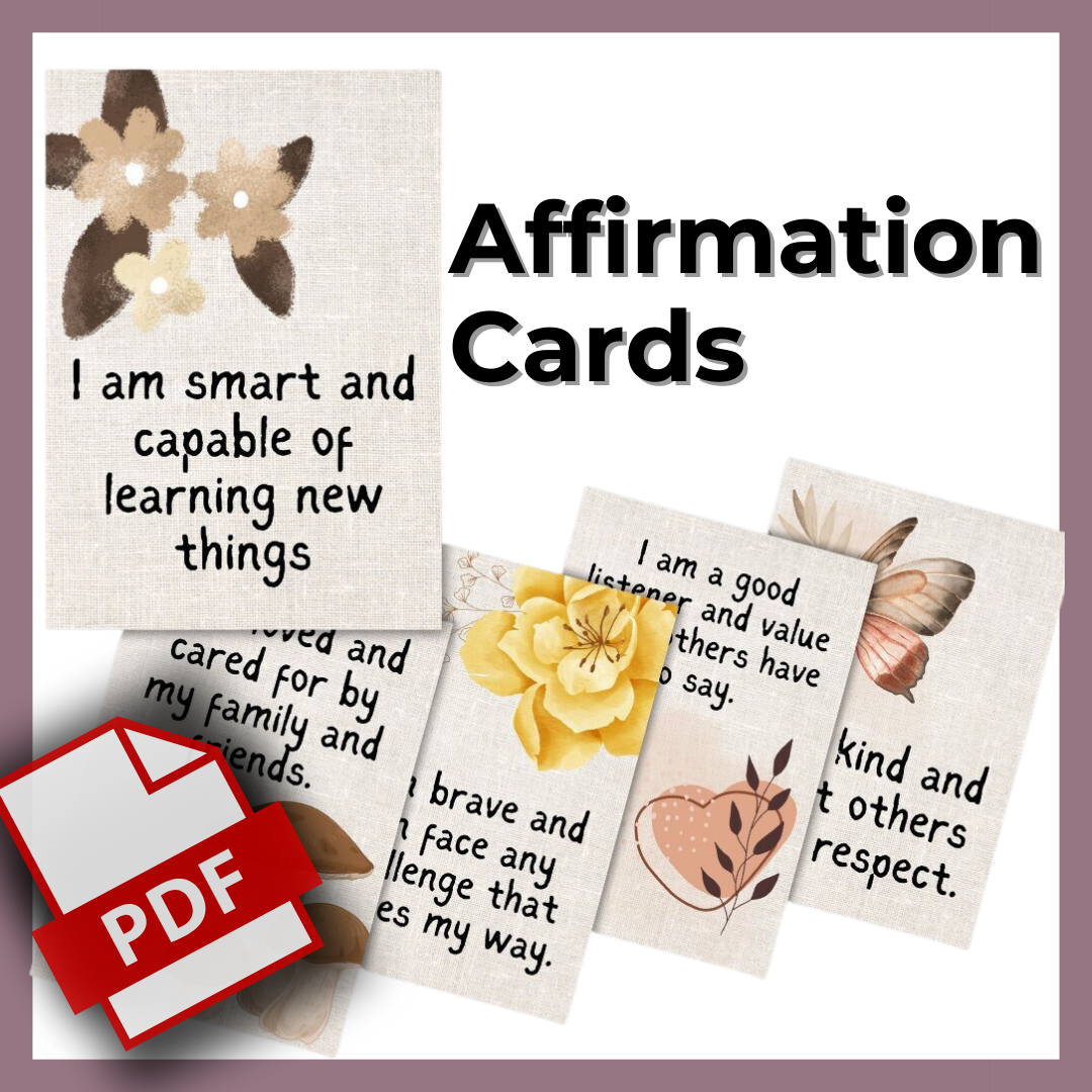Affirmation Cards - Natural Inspired Printable Affirmation Cards for Children