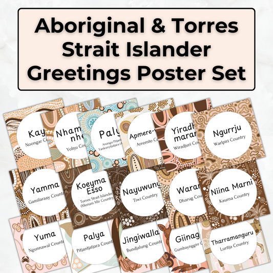 Aboriginal & Torres Strait Islander Greetings - Printable Poster Set