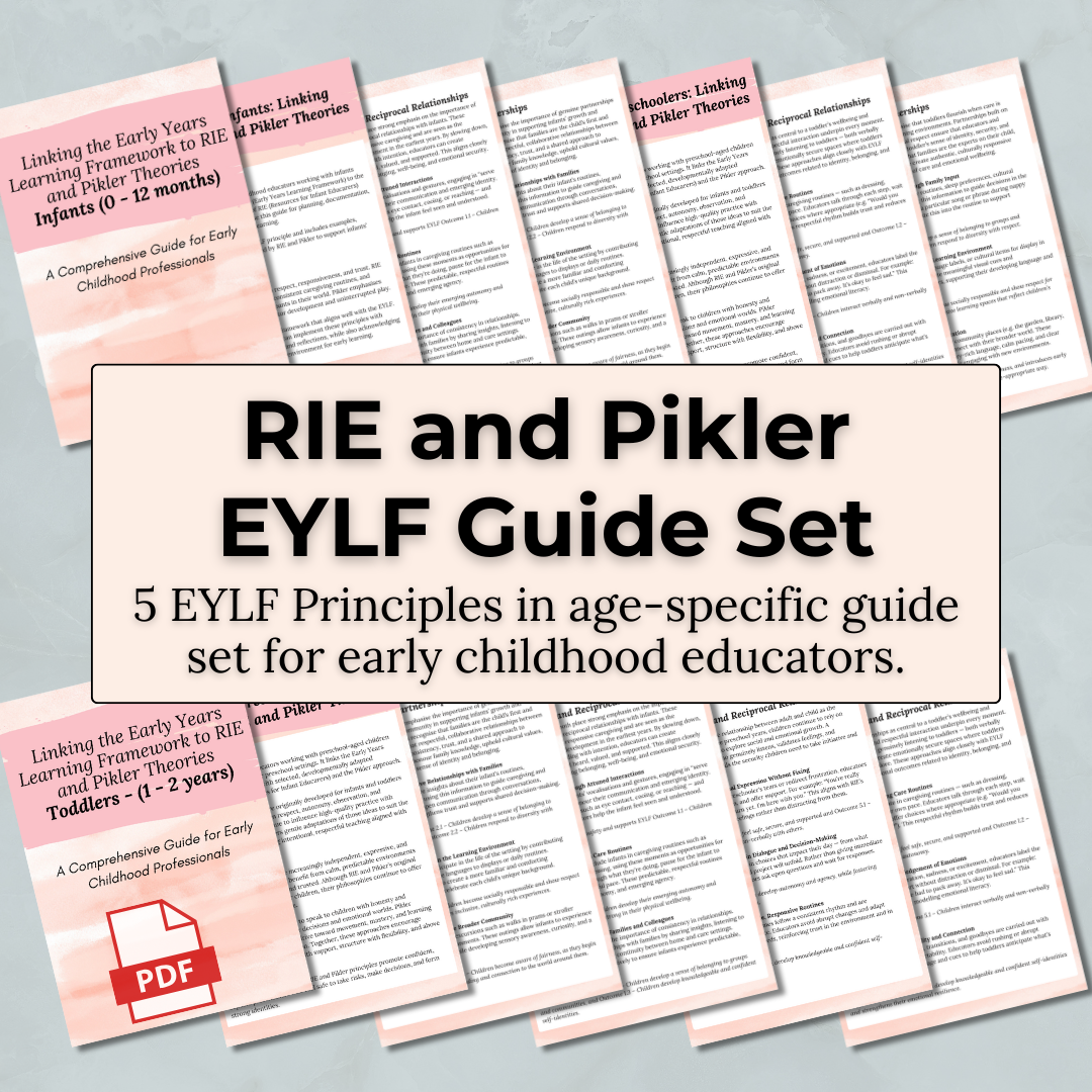 RIE and Pikler + EYLF Guide Set – Printable PDF Bundle for Infants, Toddlers & Preschoolers