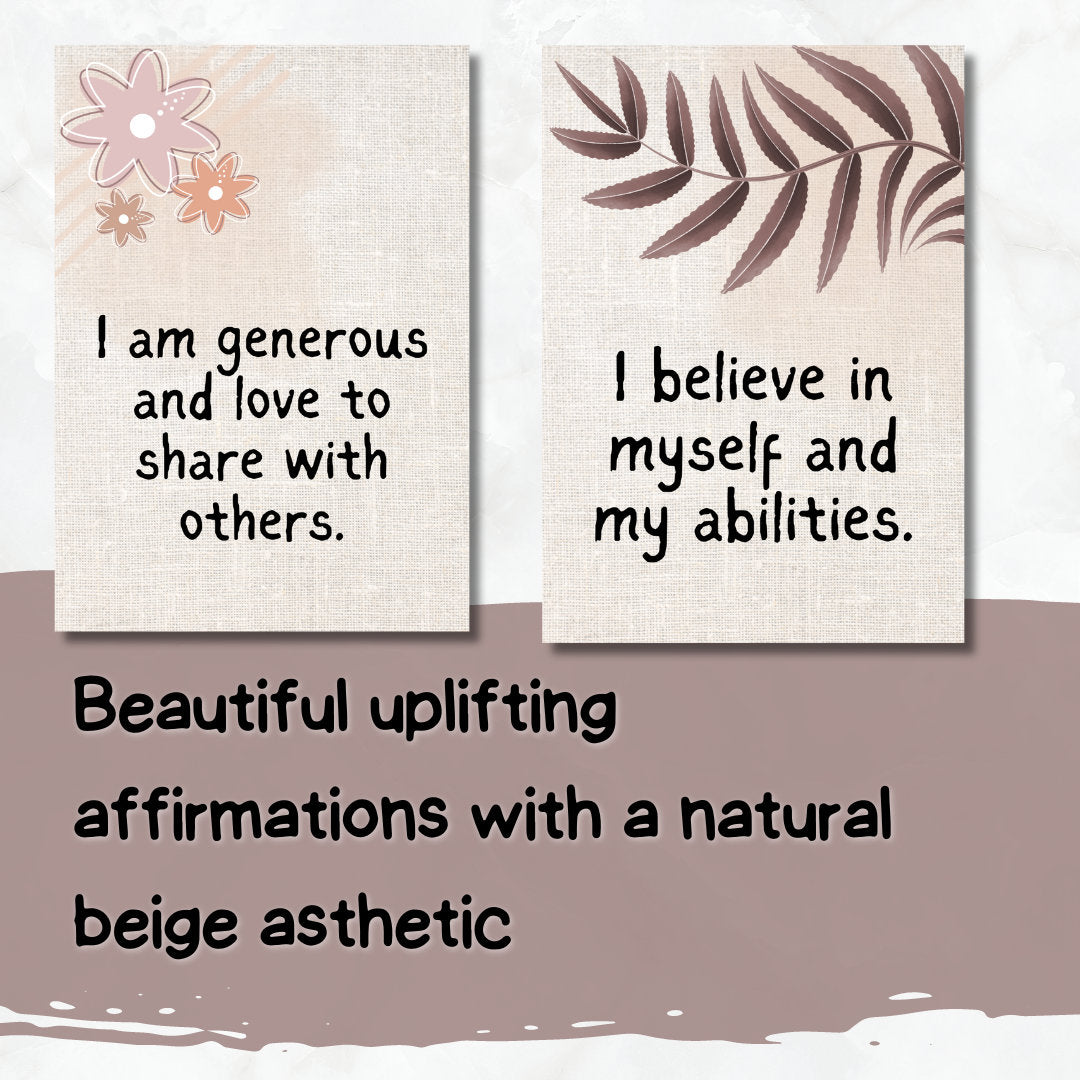 Affirmation Cards - Natural Inspired Printable Affirmation Cards for Children