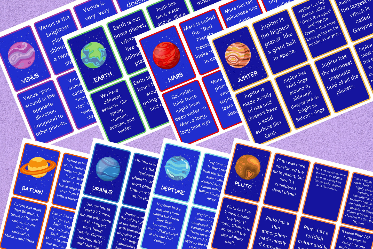 Planet Fact Cards: Embark on an exciting journey through our solar system