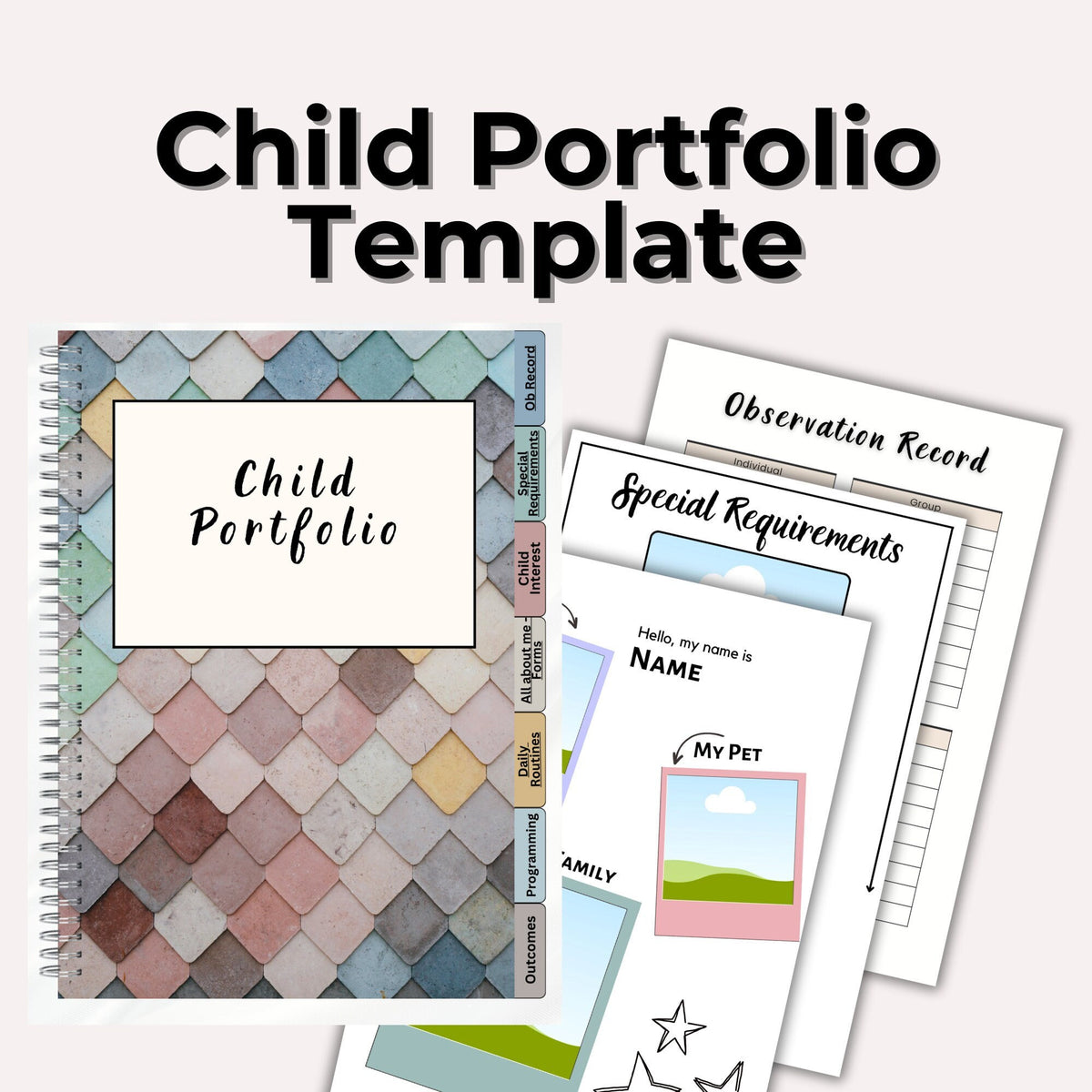 Canva Template - Child Portfolio ECE Educator Digital Planner ...